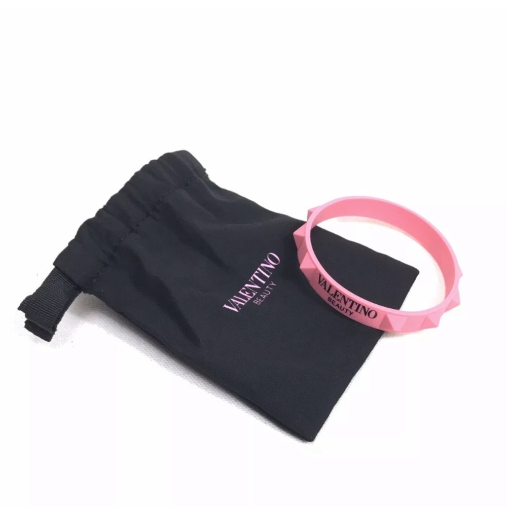 VALENTINO Rose Pink Studs Silicone Wrist Bracelet I never wore